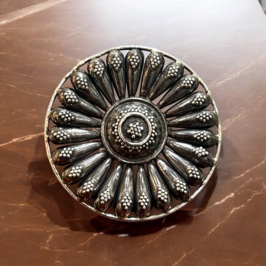 Anello fiore etnico in argento 925 - SIddharta