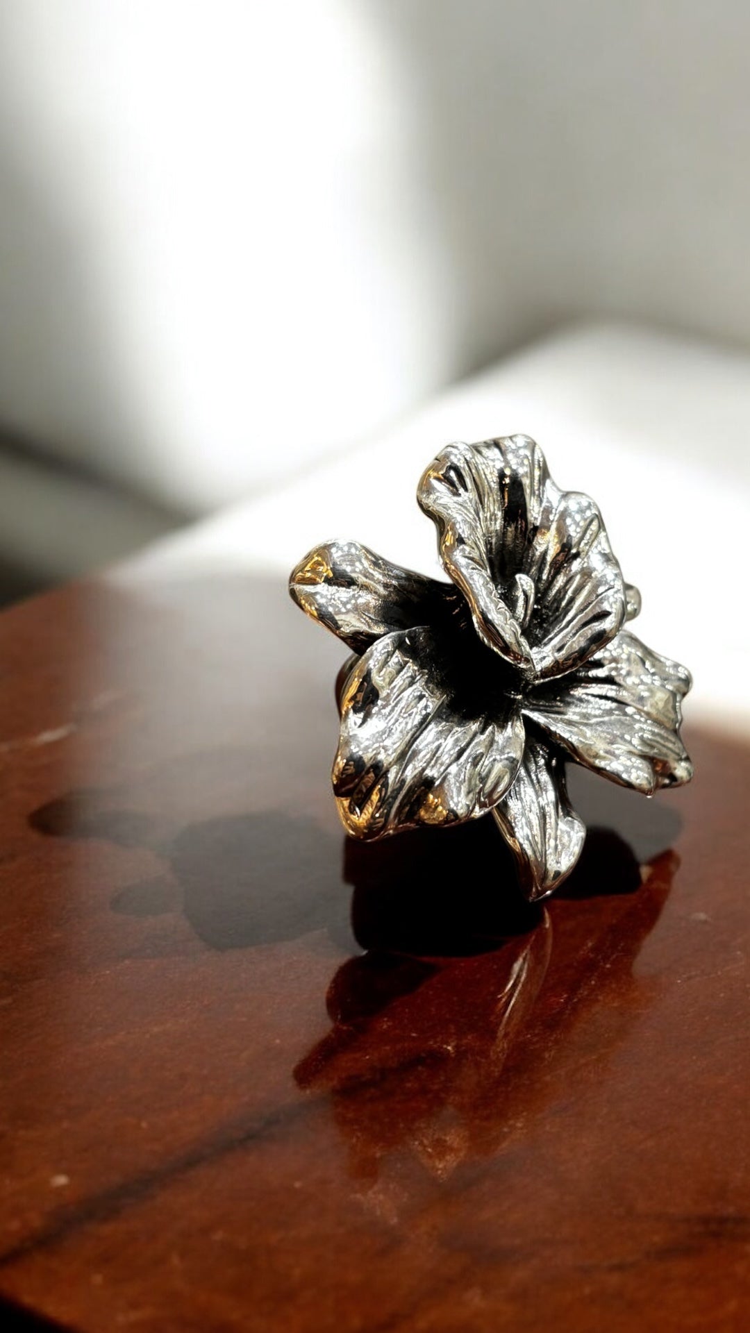 Anello fiore grande in argento 925 - SIddharta