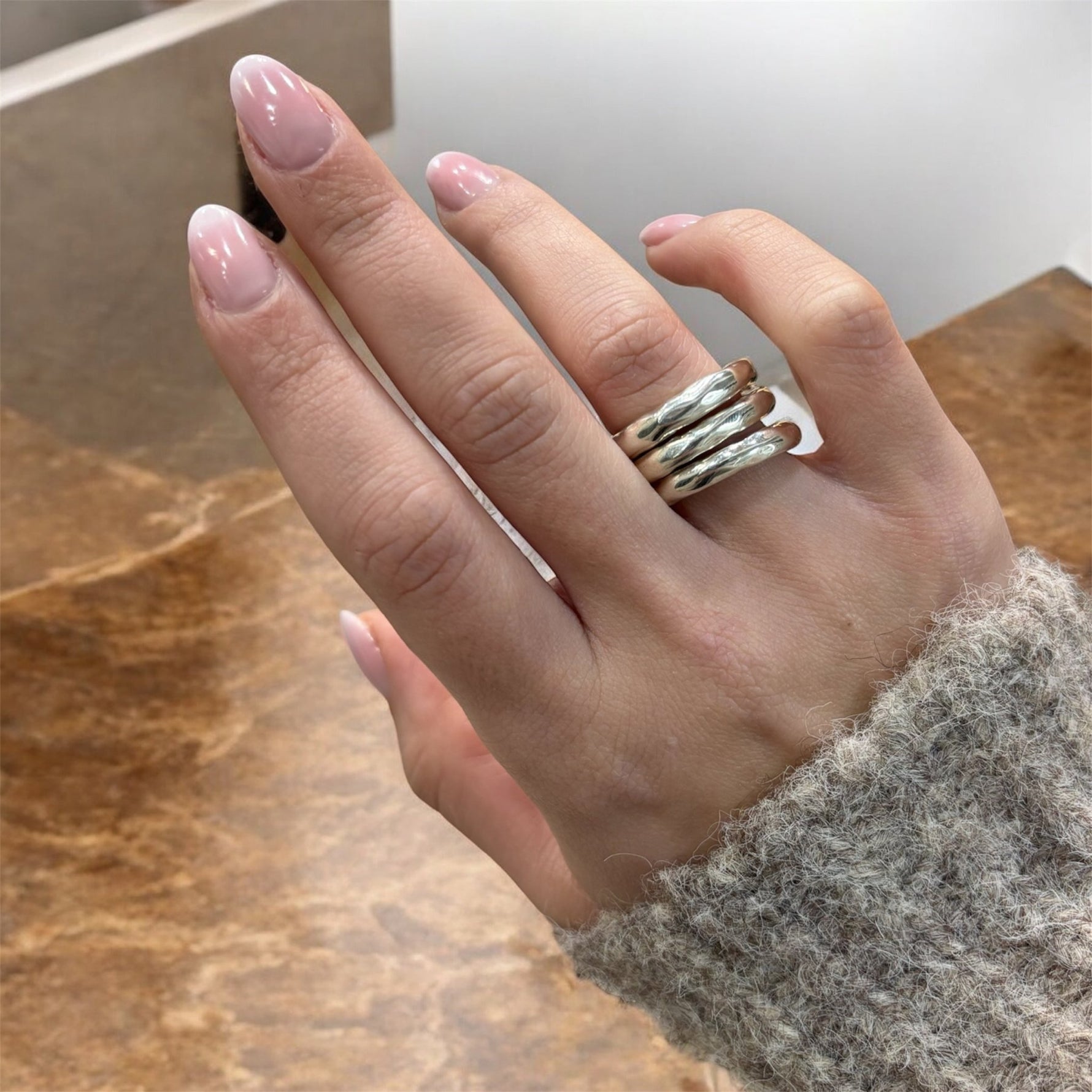 Anello martellato in argento 925 - SIddharta