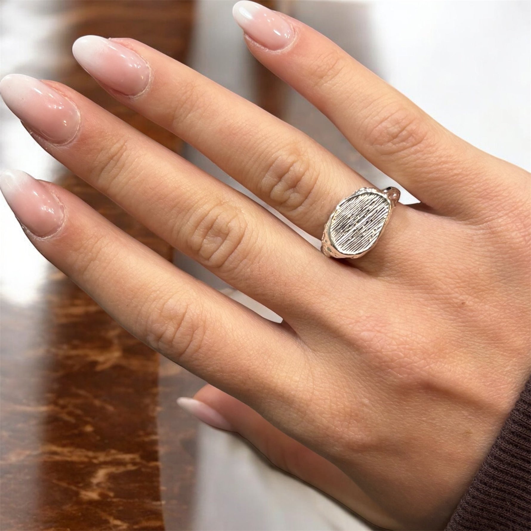 Anello martellato in argento 925 - SIddharta