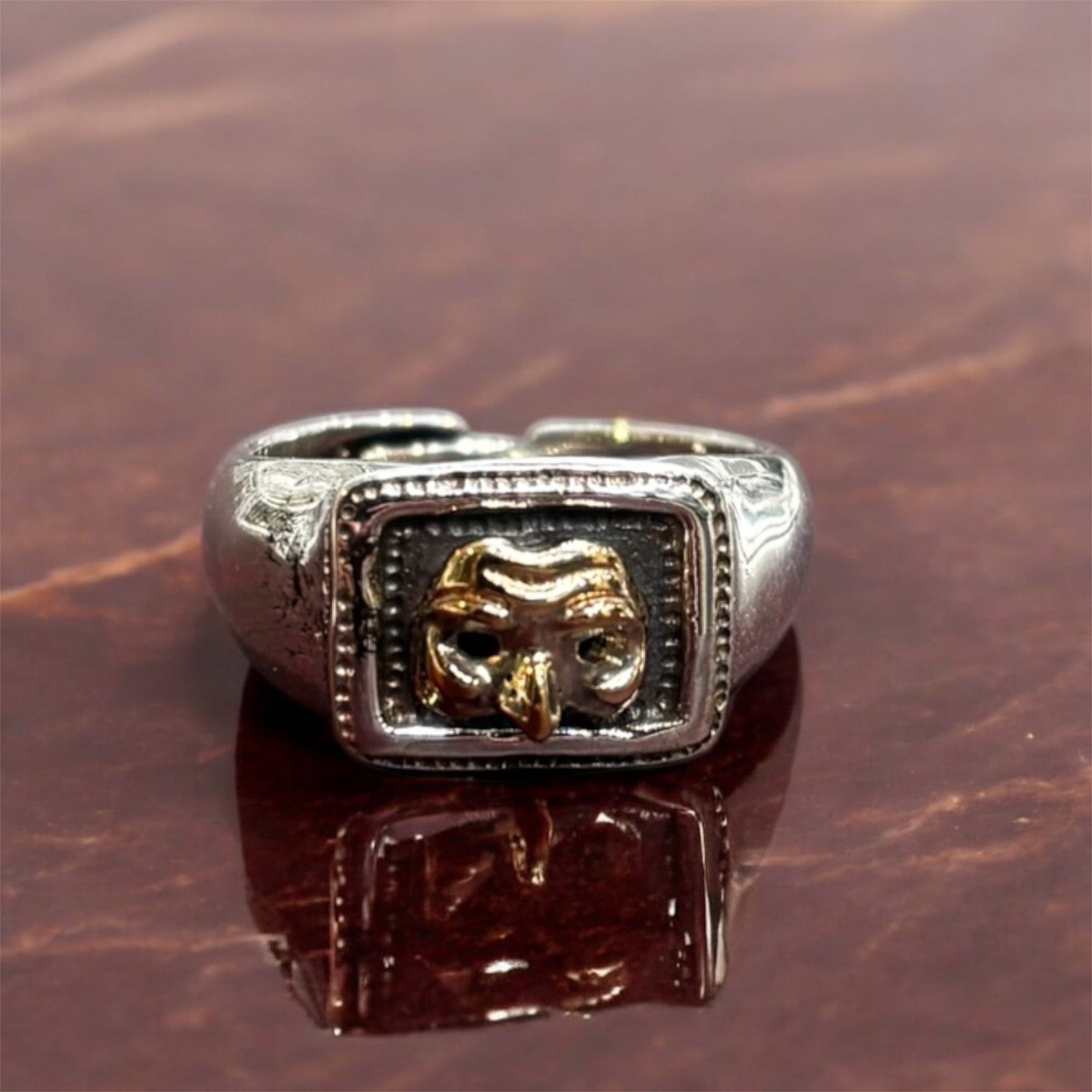 Anello maschera in argento 925 - SIddharta