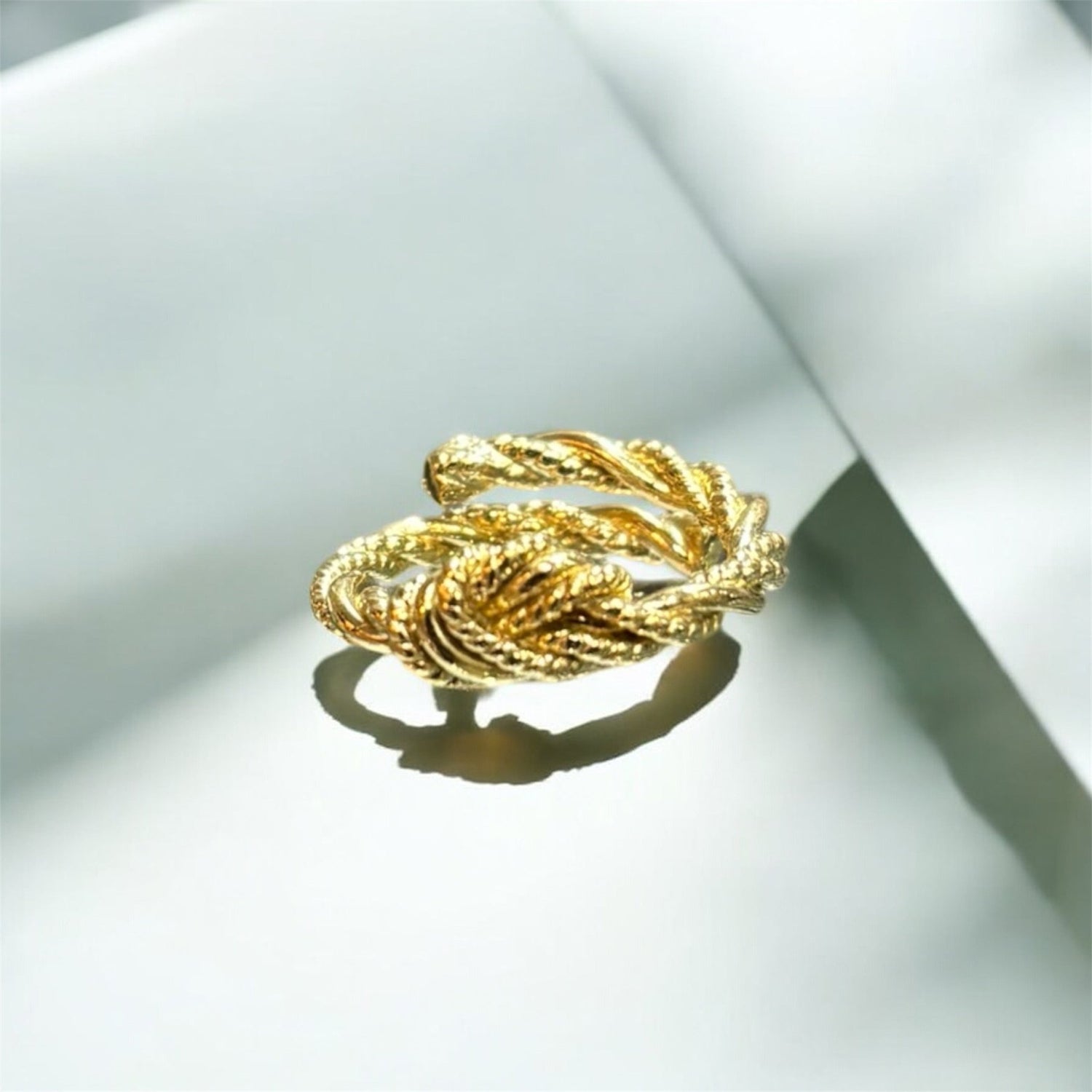 Anello nodo dorato in argento 925 - SIddharta