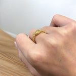 Anello nodo dorato in argento 925 - SIddharta