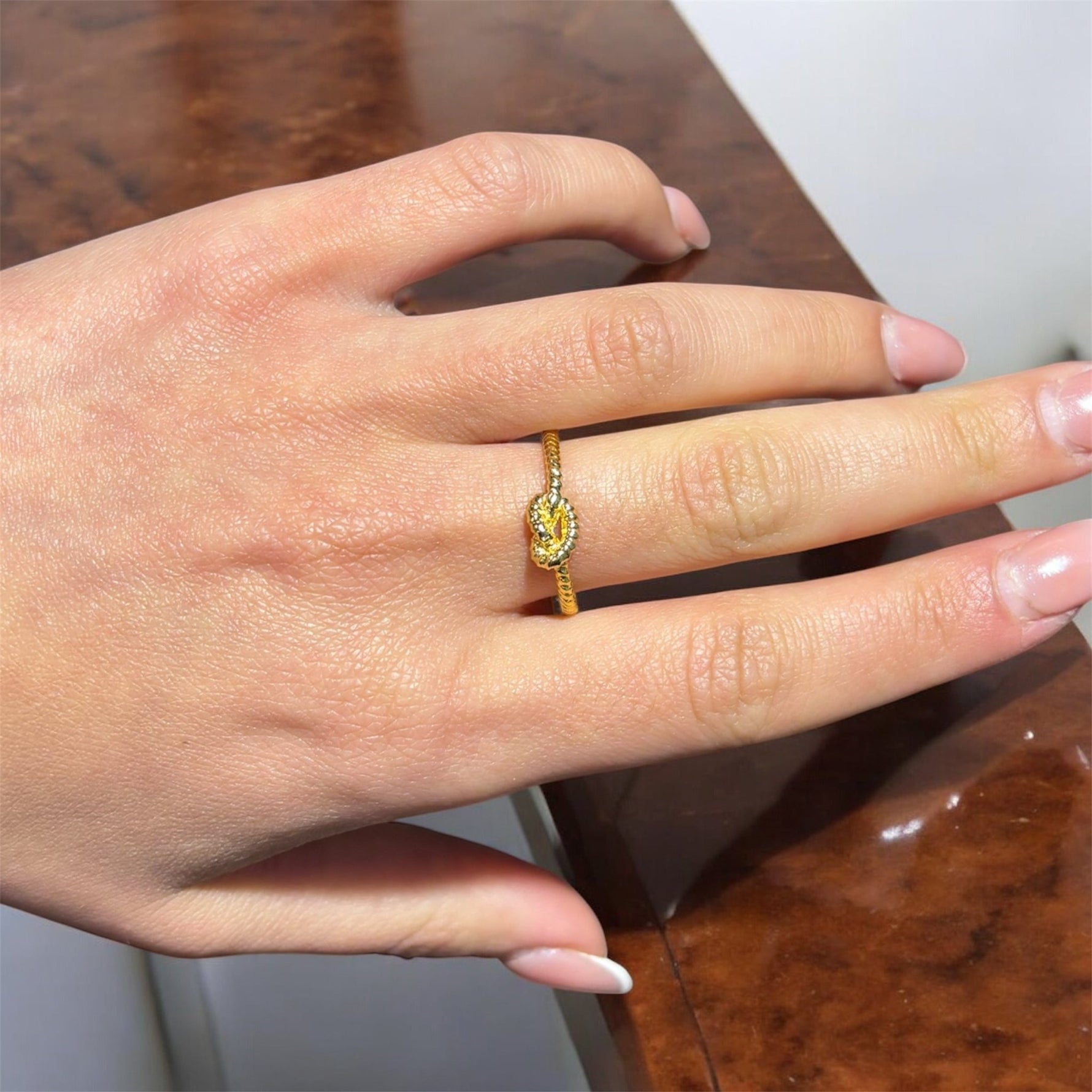 Anello nodo oro in argento 925 - SIddharta