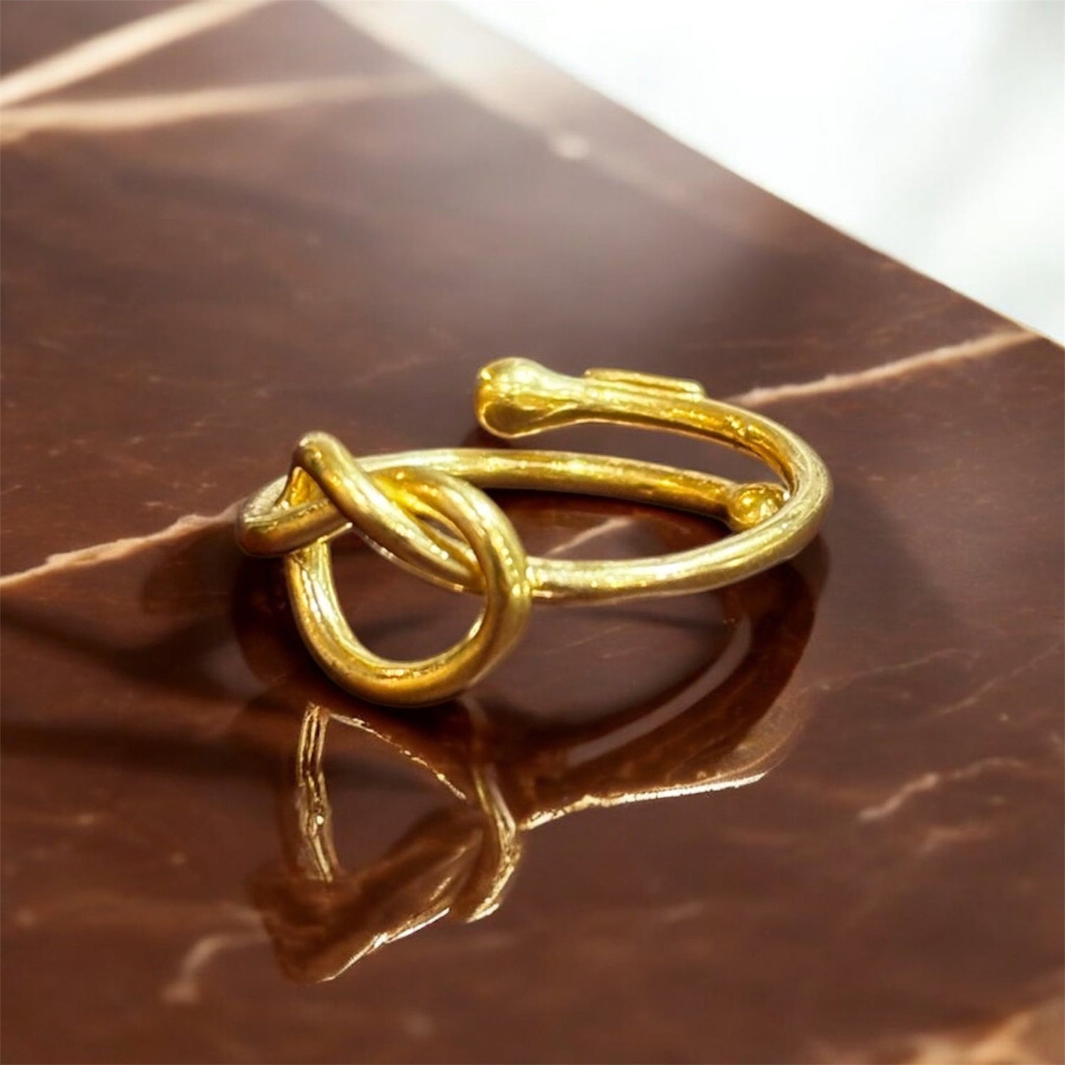 Anello nodo oro in argento 925 - SIddharta