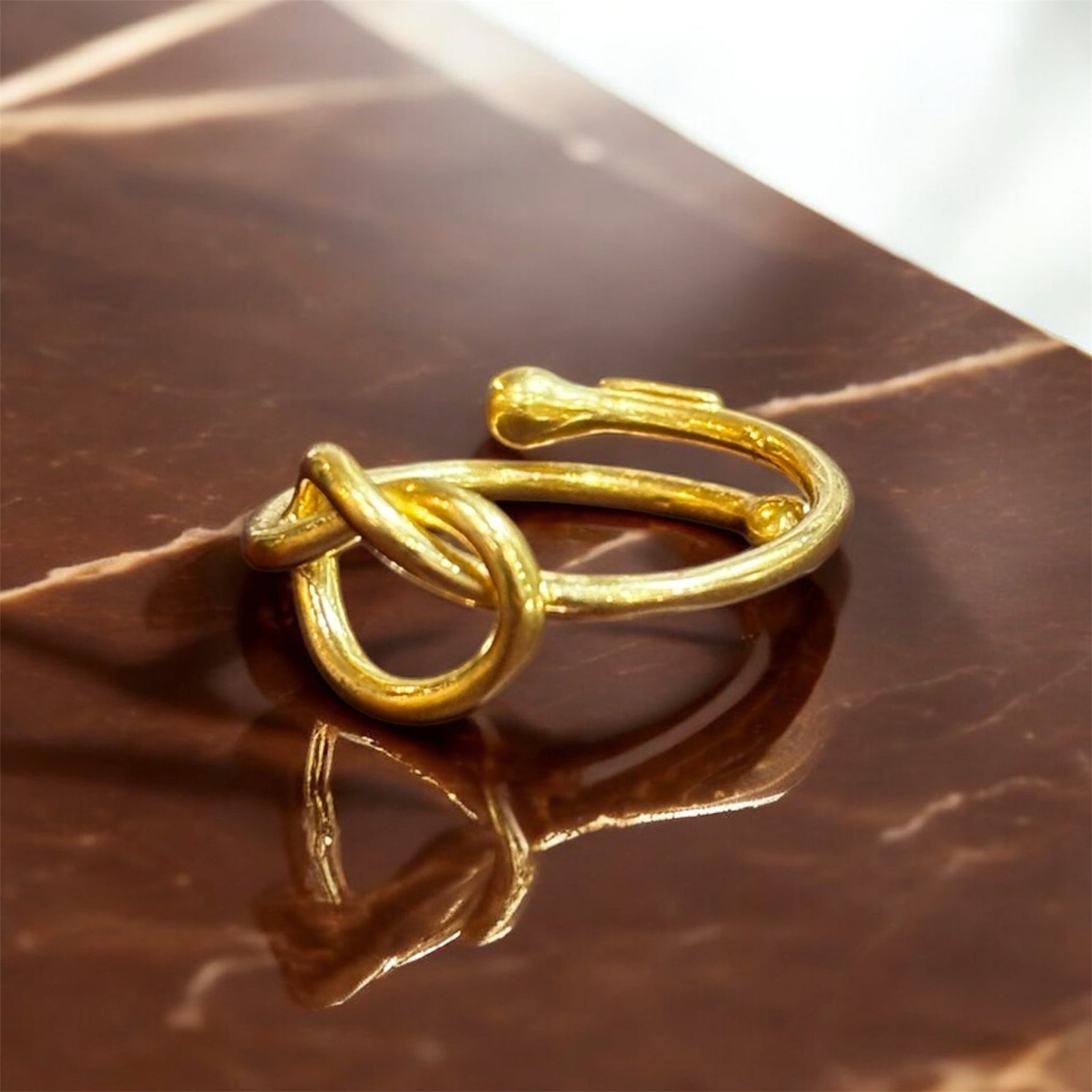 Anello nodo oro in argento 925 - SIddharta