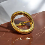 Anello round oro in acciaio inossidabile - SIddharta
