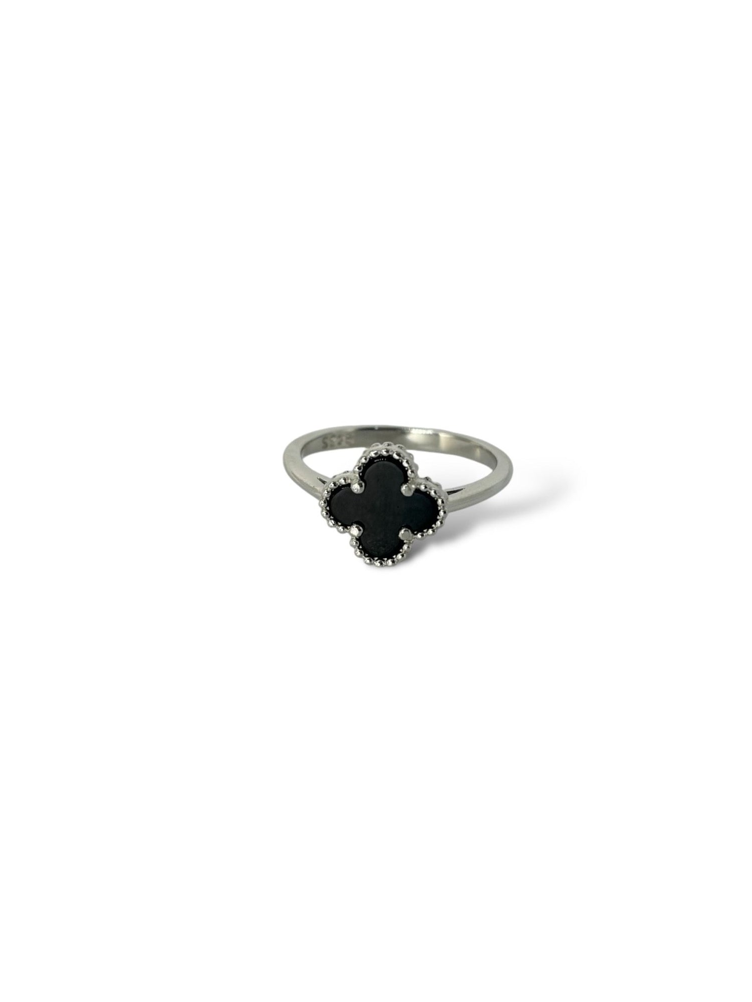 Anello simil van cleef nero argento 925 - SIddharta