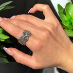 Anello treccia lavorata in argento 925 - SIddharta