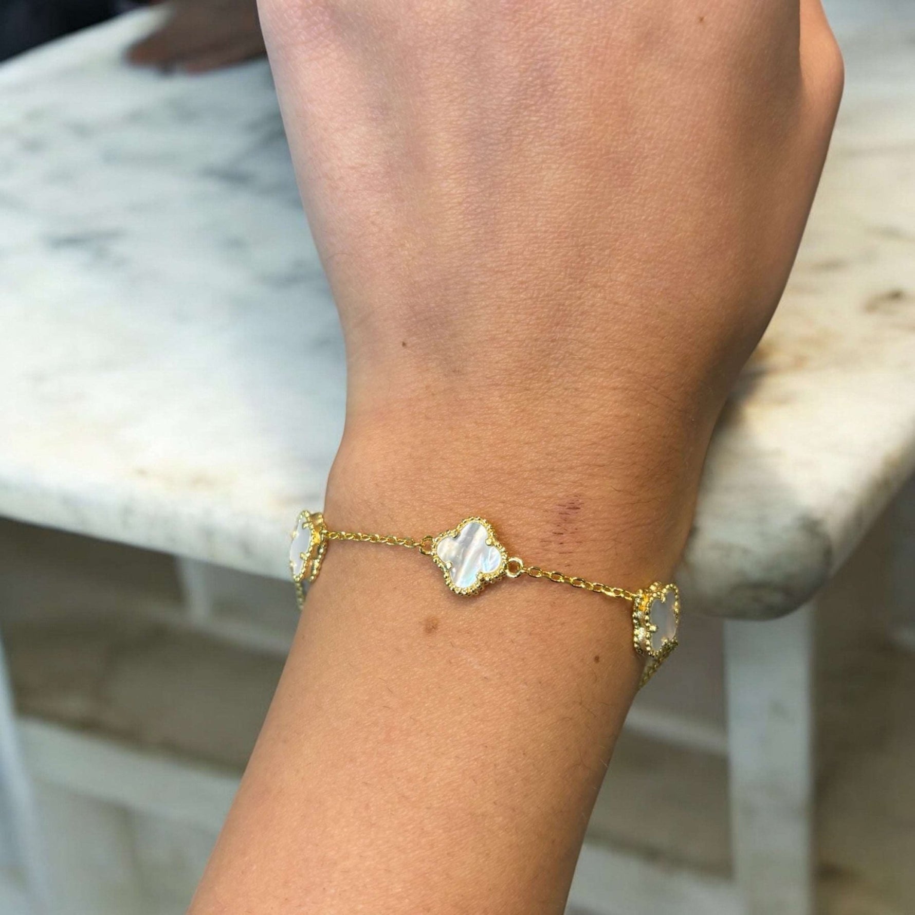 Bracciale 3 fiori argento 925 bagnato in oro - SIddharta