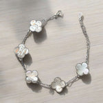 Bracciale 5 fiori madreperla L in argento 925 - SIddharta