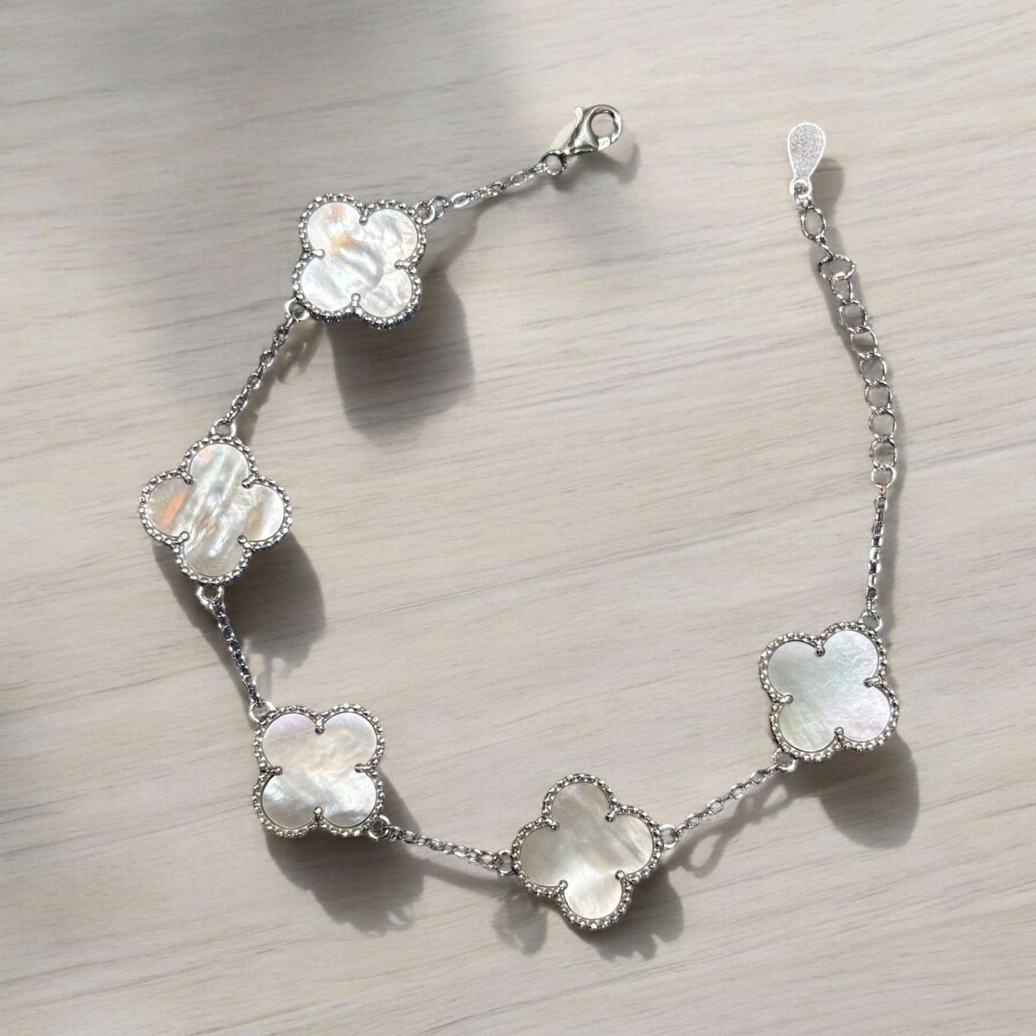 Bracciale 5 fiori madreperla L in argento 925 - SIddharta