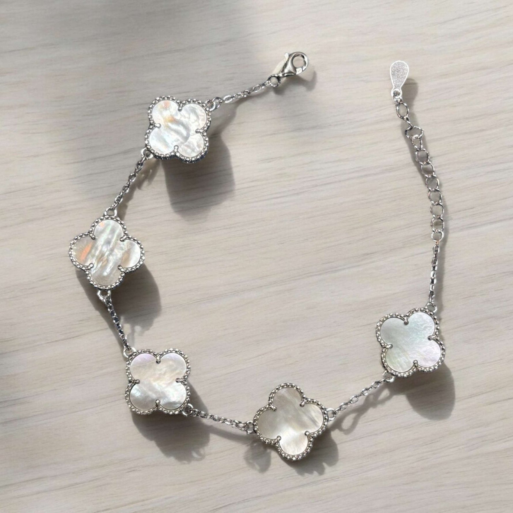 Bracciale 5 fiori madreperla L in argento 925 - SIddharta
