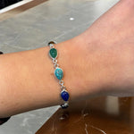 Bracciale 7 pietre in argento 925 - SIddharta