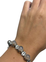 Bracciale argento quarzo rosa - SIddharta