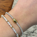 Bracciale Armonia in argento 925 con pepite dorate - SIddharta