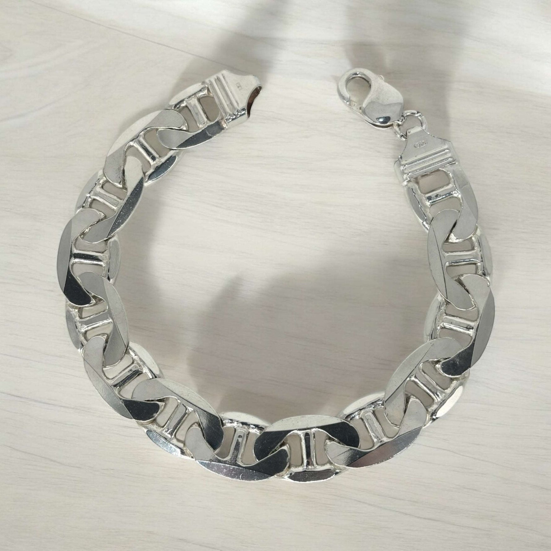 Bracciale maglia marina piatta argento 925 - SIddharta