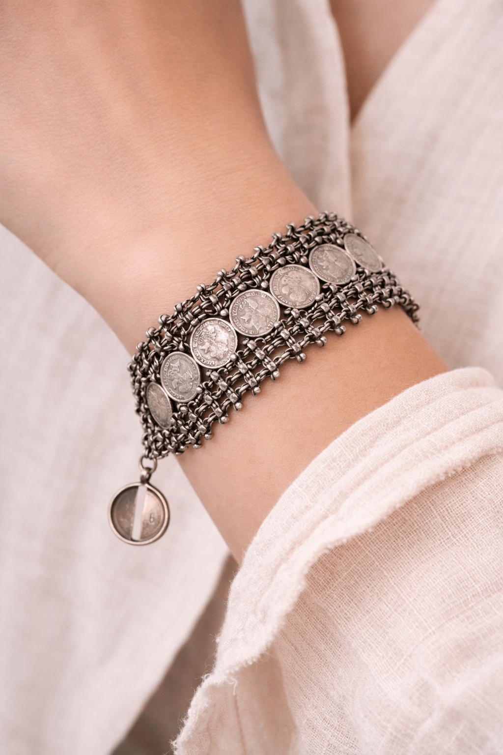 Bracciale monete argento 925 - SIddharta