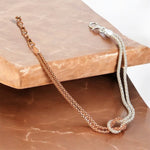 Bracciale nodo bicolore in argento 925 - SIddharta