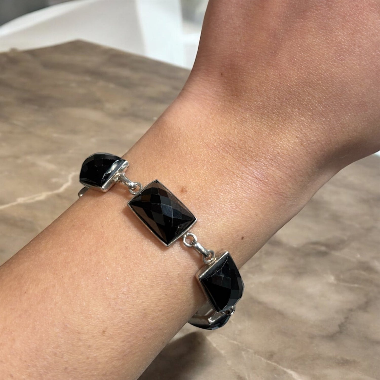 Bracciale onice in argento 925 - SIddharta