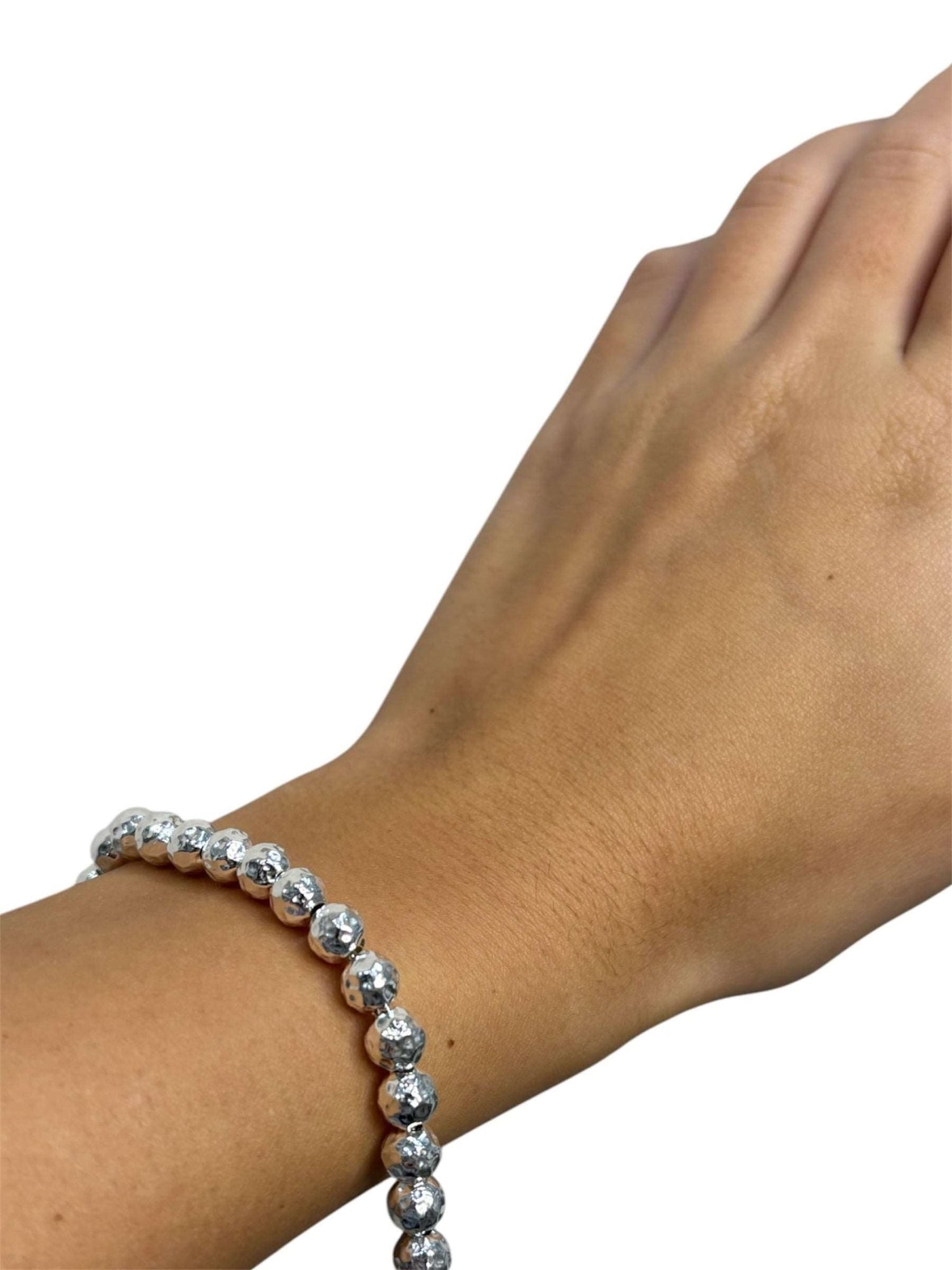 Bracciale palline M argento sfaccettate - SIddharta