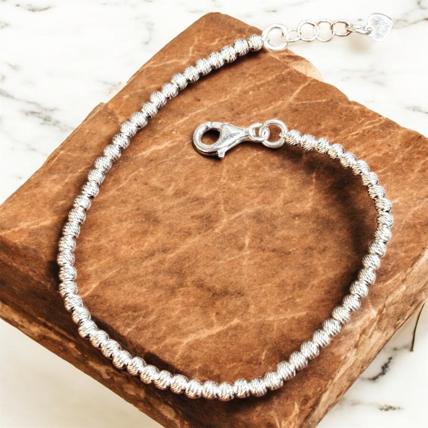 Bracciale palline sfaccettate XS argento 925 - SIddharta