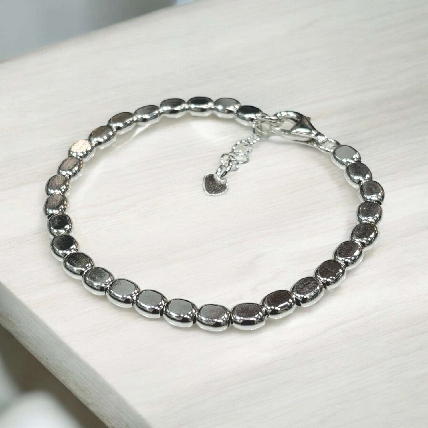 Bracciale pepite ovali in argento 925 - SIddharta