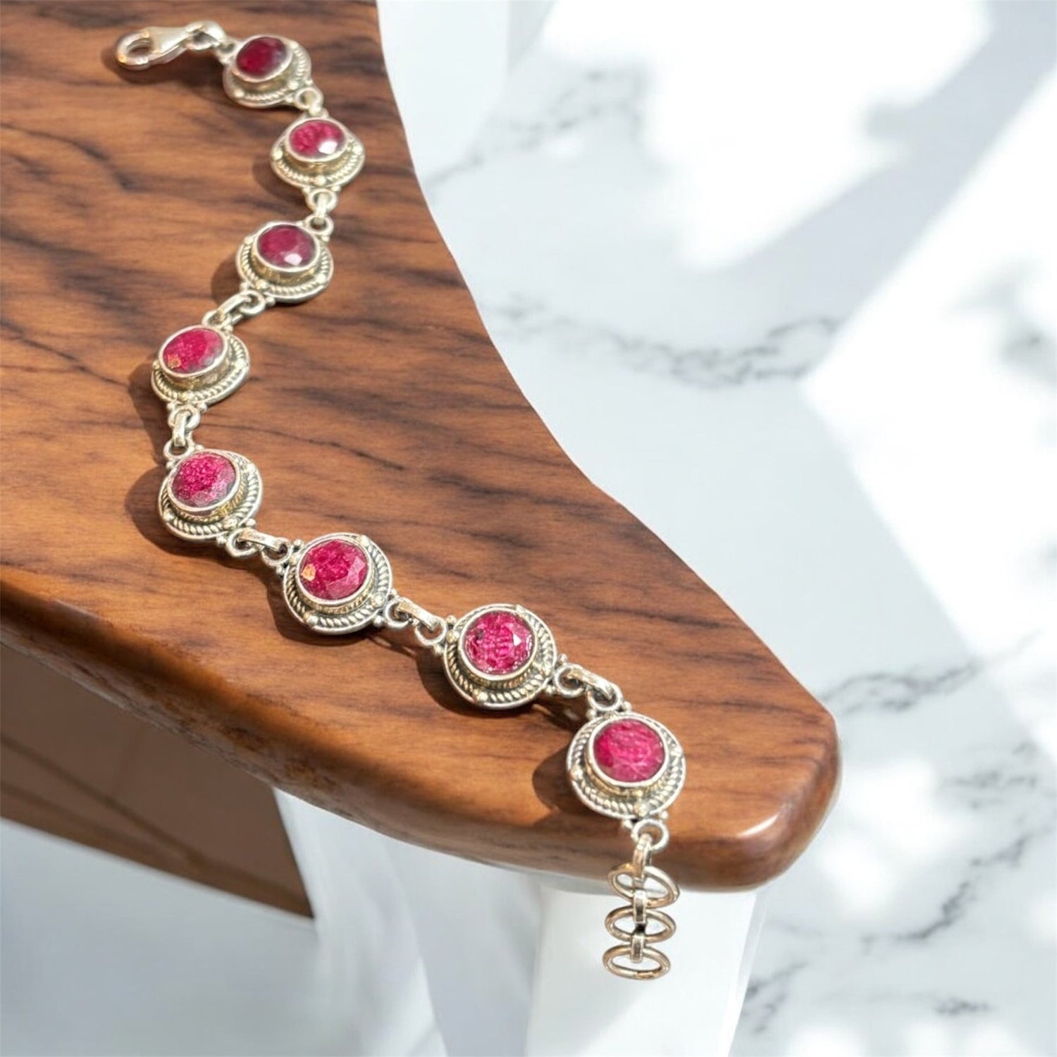 Bracciale Radice di rubino in argento 925 - SIddharta