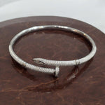Bracciale rigido chiodo con zirconi in argento 925 - SIddharta