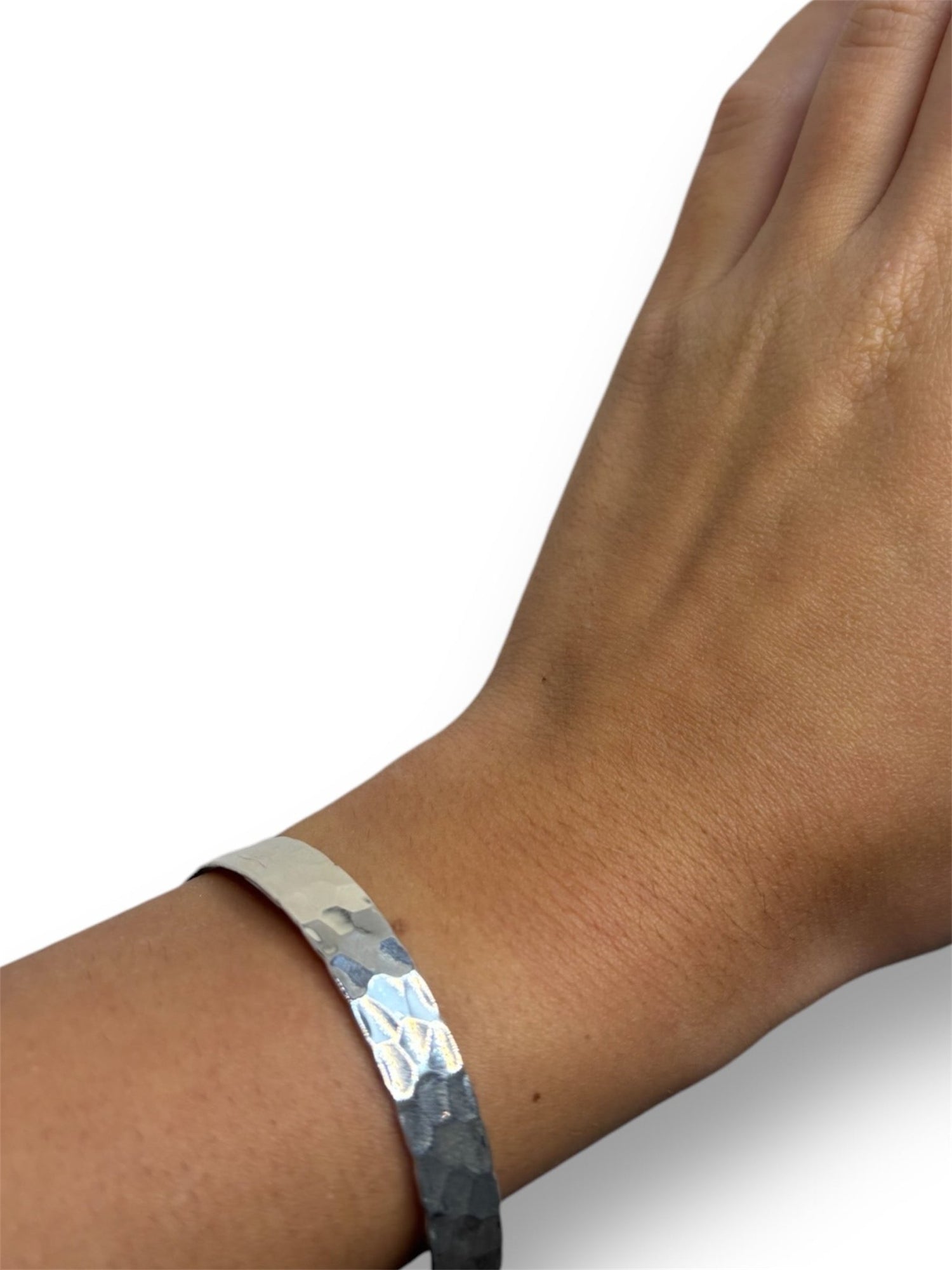Bracciale rigido martellato argento 925 - SIddharta