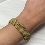 Bracciale rigido oro ricamato in acciaio inossidabile - SIddharta