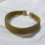 Bracciale rigido oro ricamato in acciaio inossidabile - SIddharta