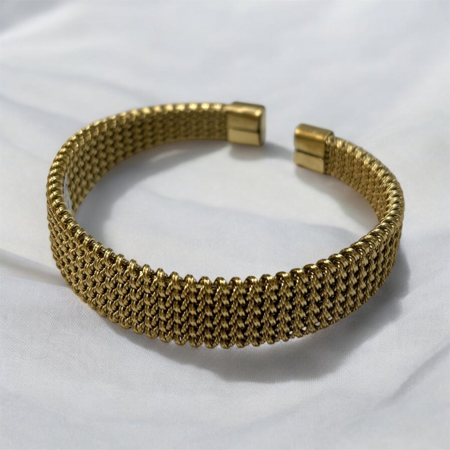 Bracciale rigido oro ricamato in acciaio inossidabile - SIddharta
