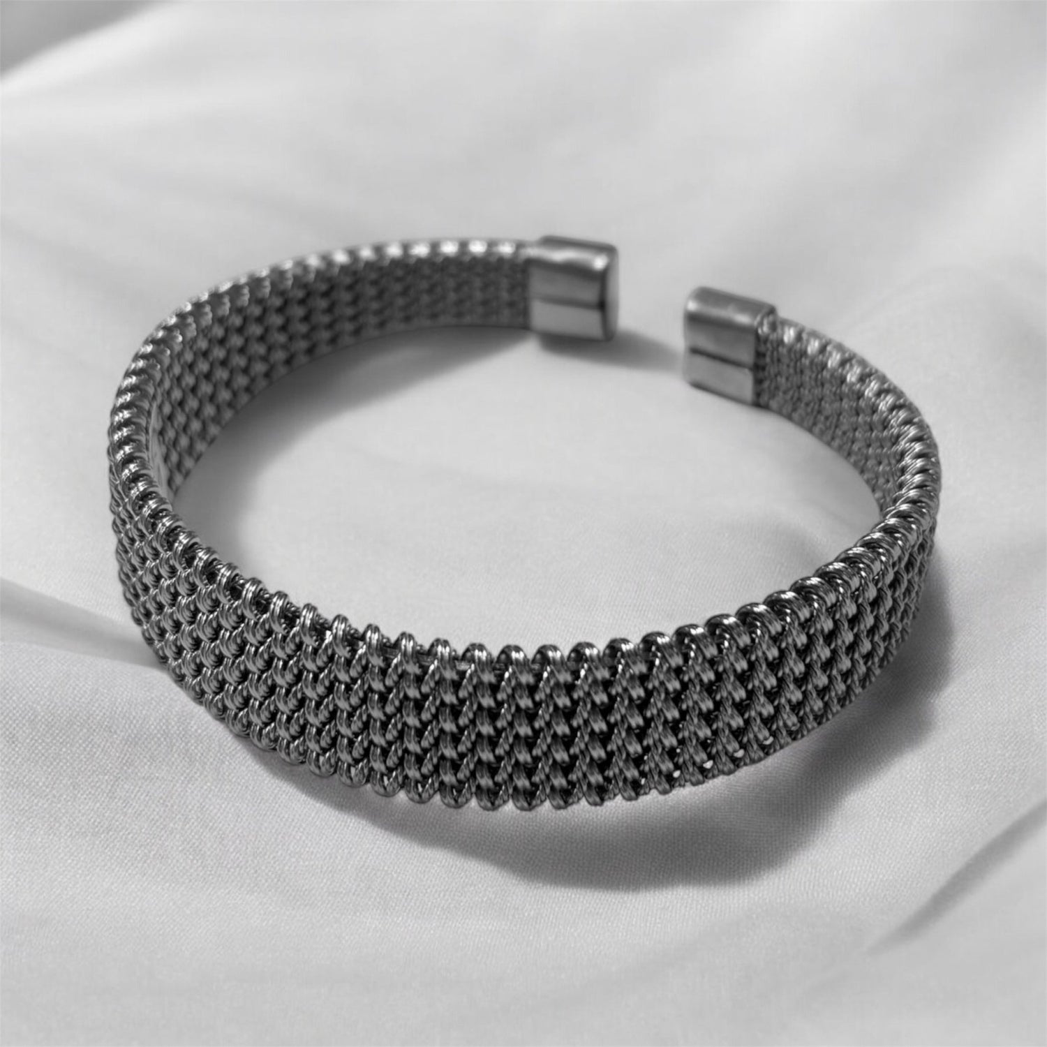 Bracciale rigido ricamato in acciaio inossidabile - SIddharta