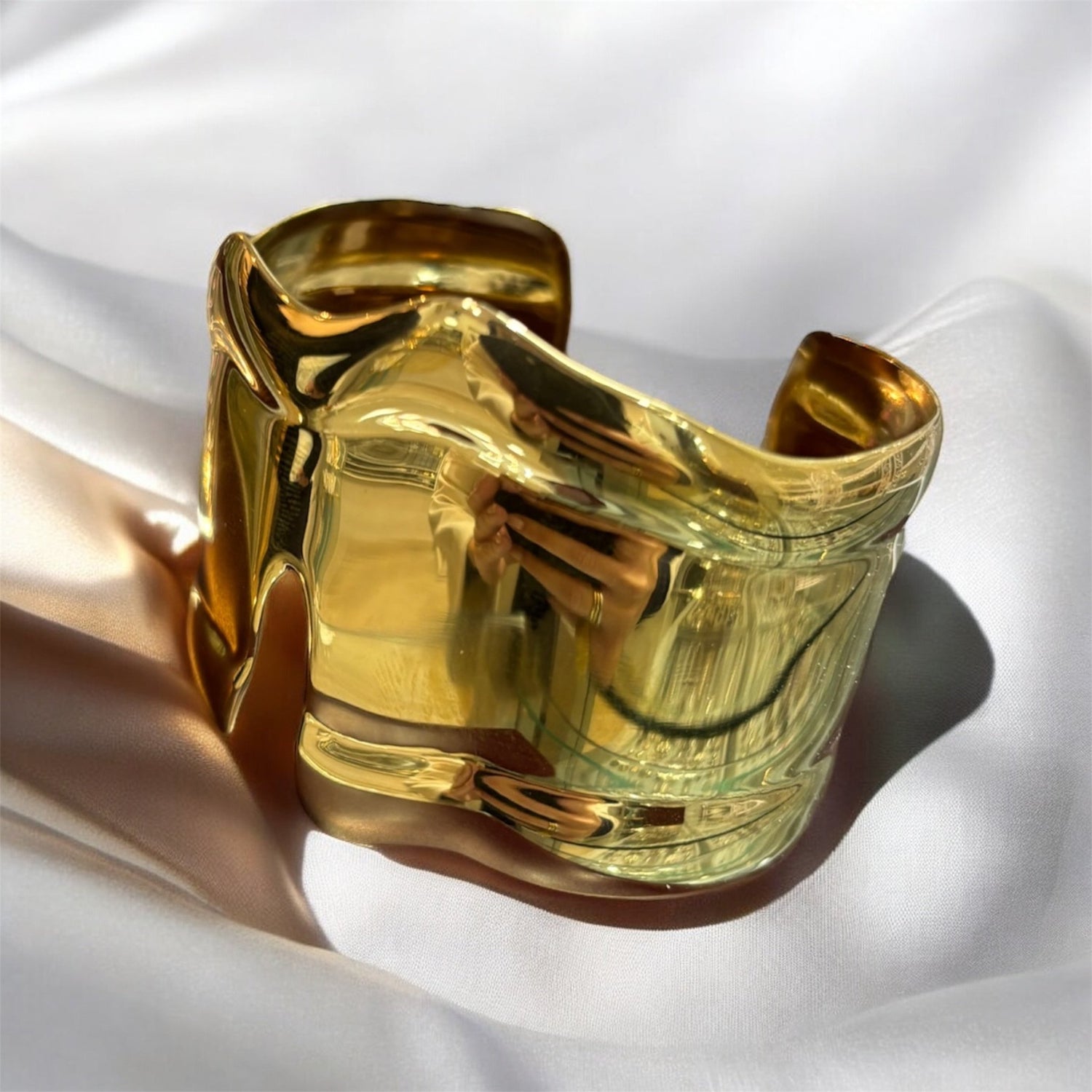Bracciale schiava rigido oro in acciaio inossidabile - SIddharta