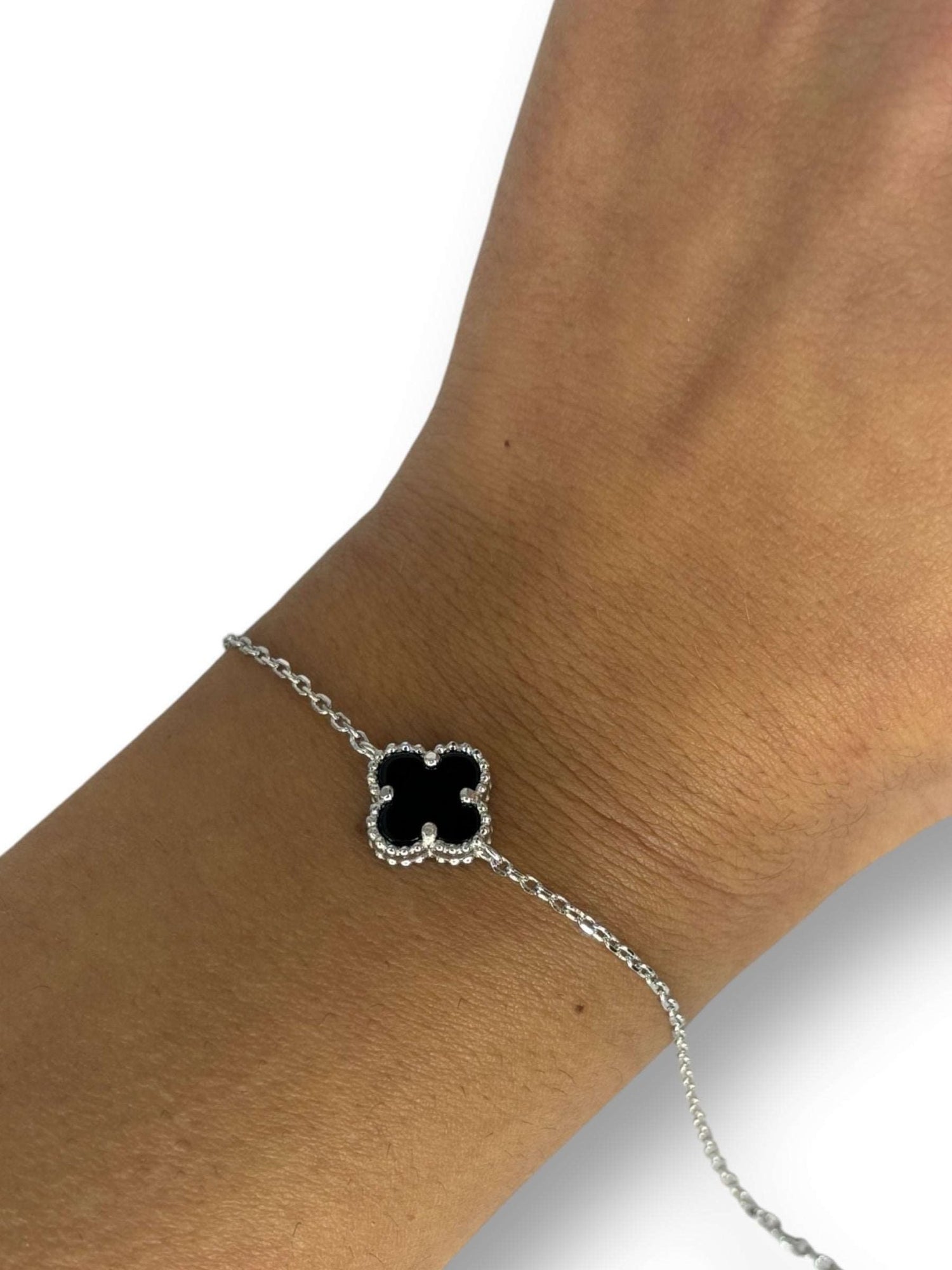 Bracciale simil van cleef nero argento 925 - SIddharta