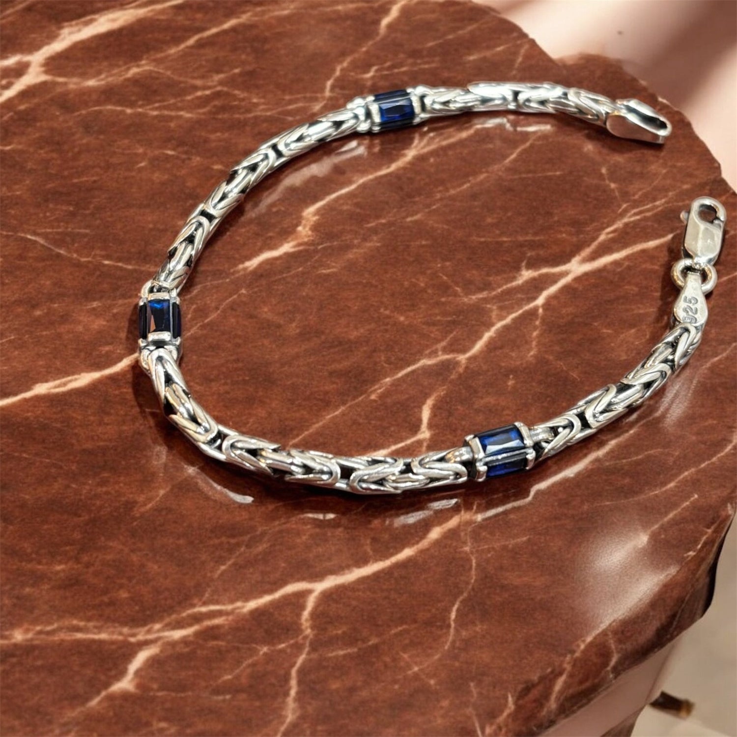 Bracciale Snake blue in argento 925 - SIddharta