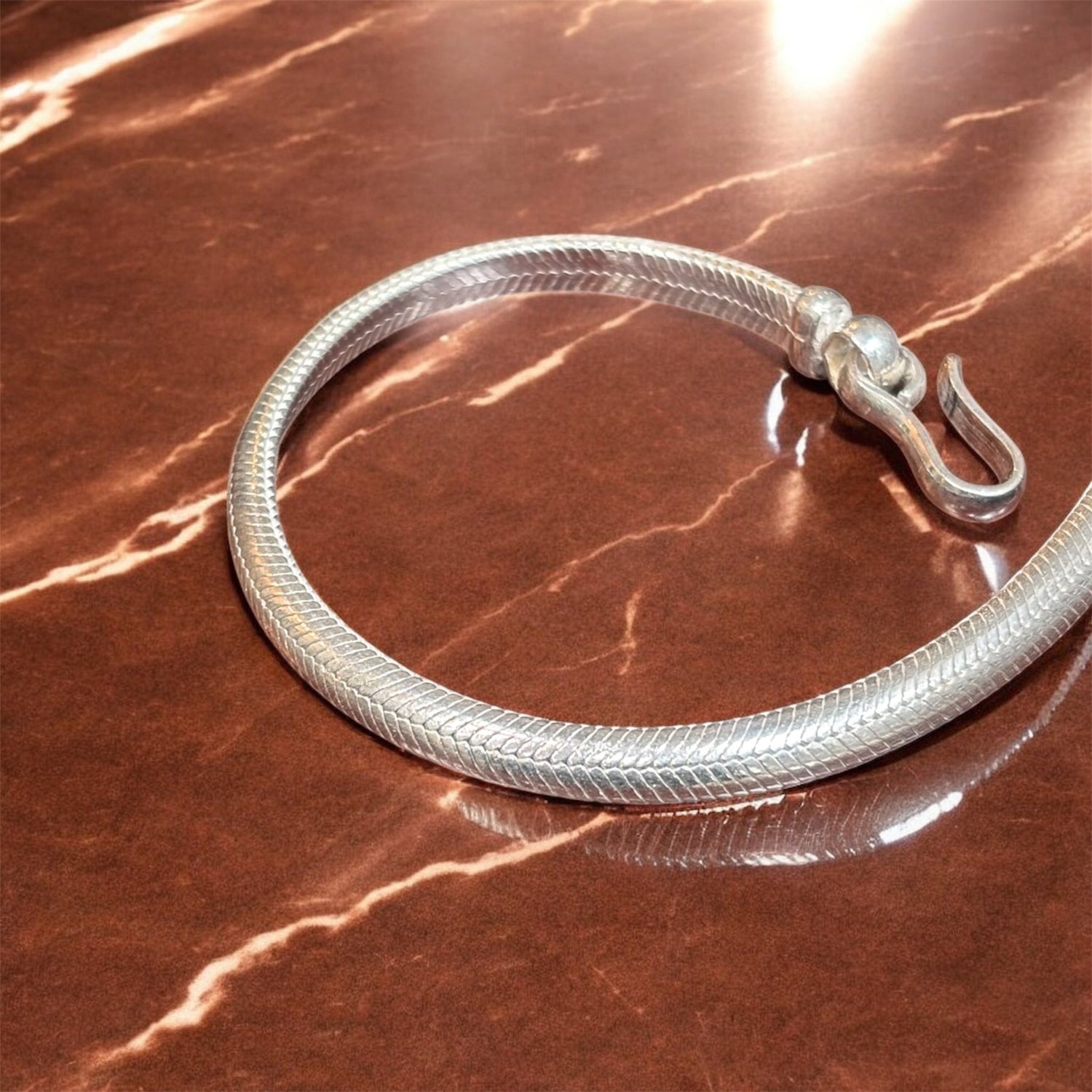 Bracciale Snake bombato in argento 925 - SIddharta