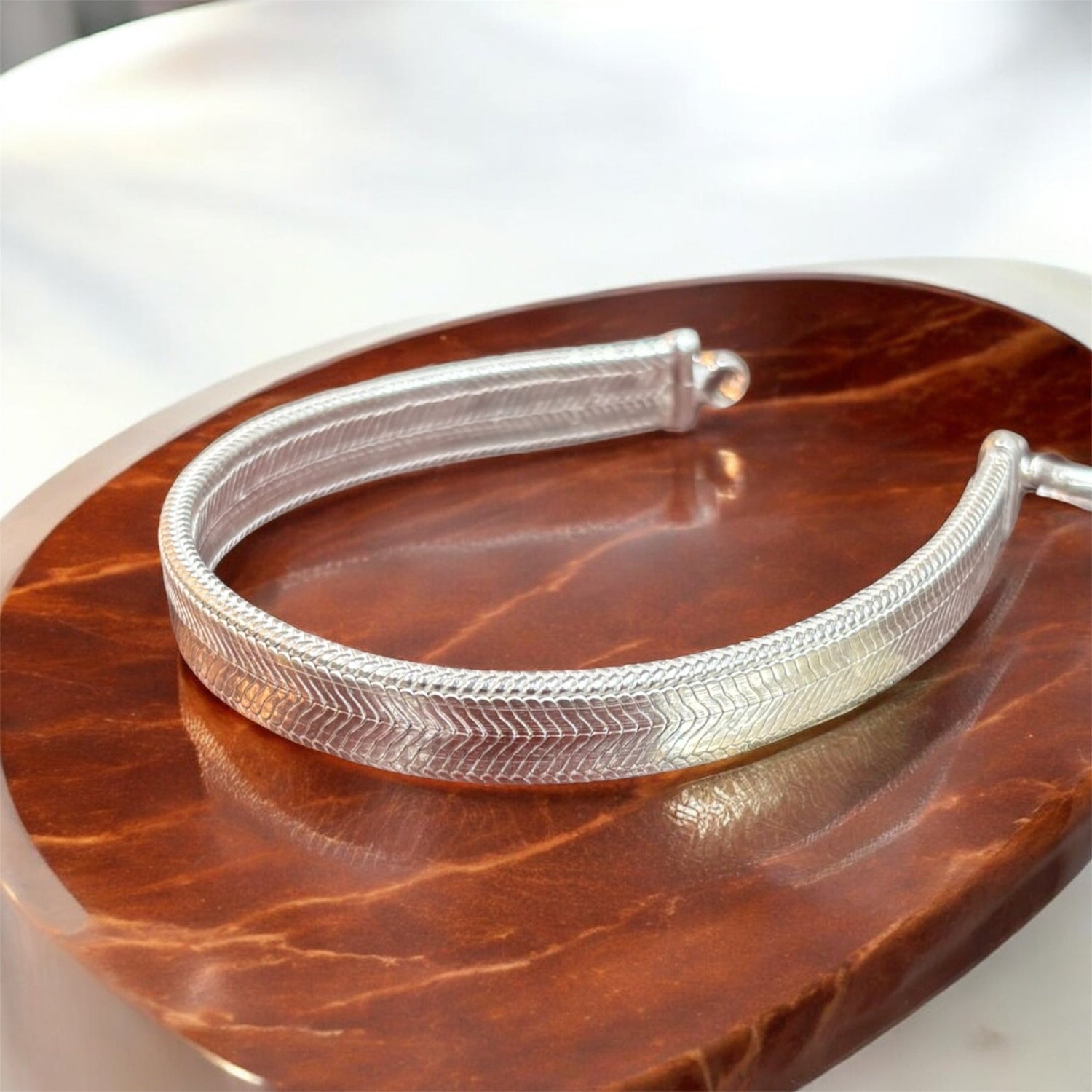 Bracciale snake piatto big in argento 925 - SIddharta