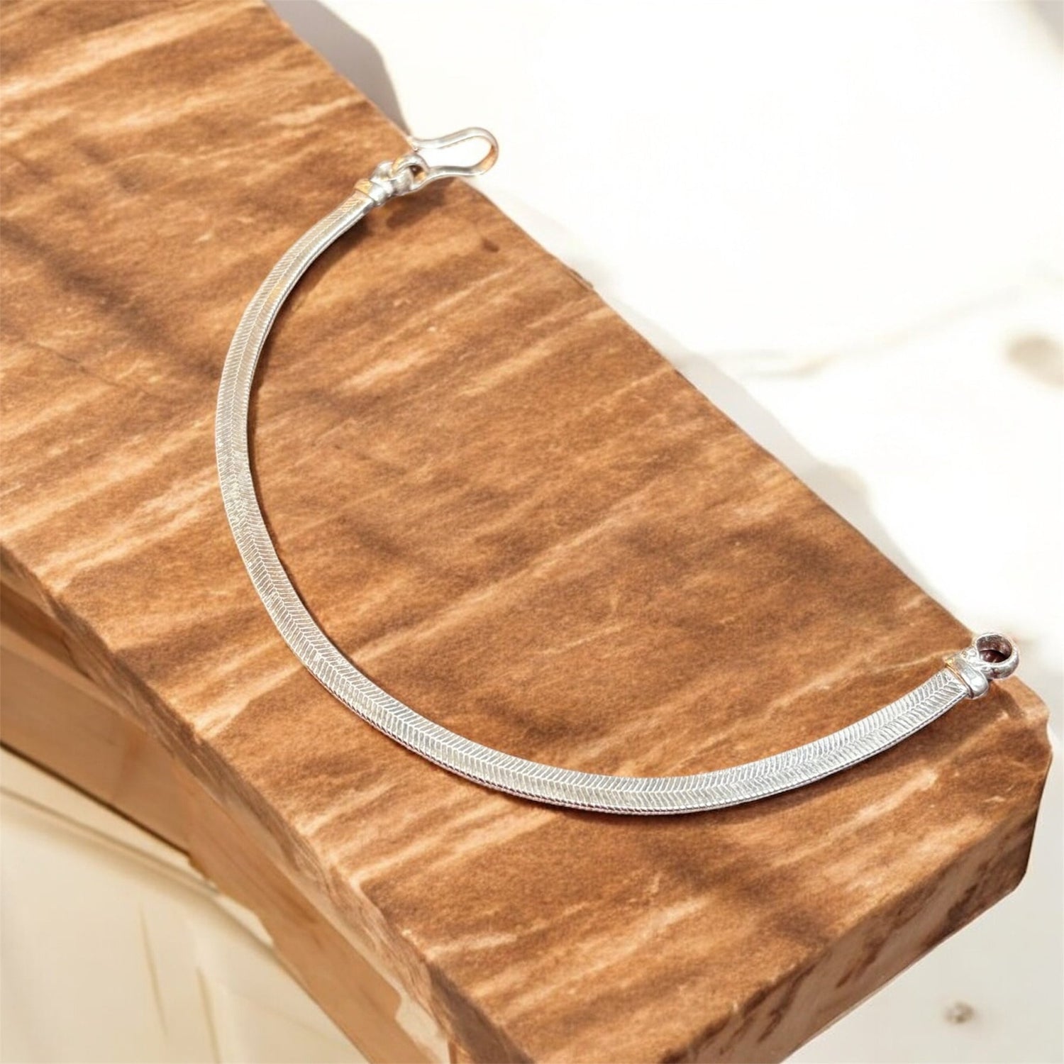 Bracciale Snake piatto in argento 925 - SIddharta