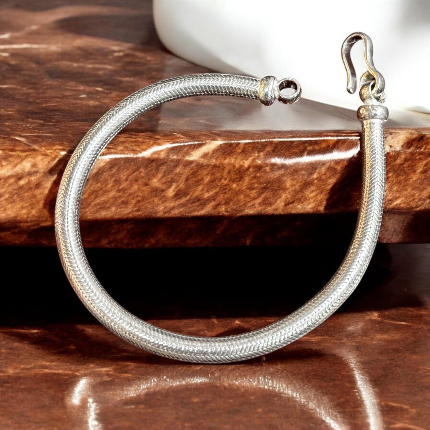 Bracciale Snake tubolare in argento 925 - SIddharta