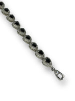 Bracciale Tennis cuore nero argento 925 - SIddharta