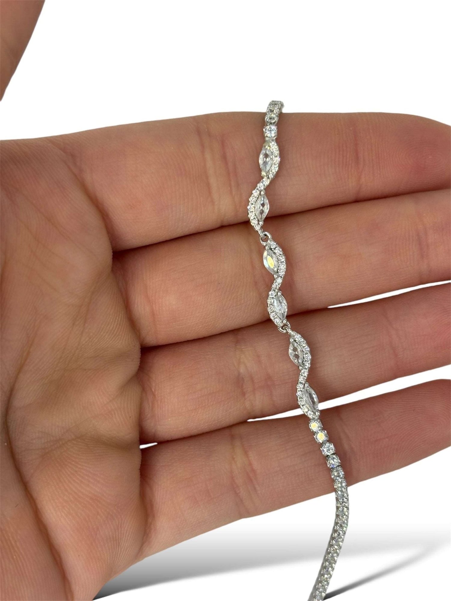 Bracciale tennis goccia argento 925 - SIddharta