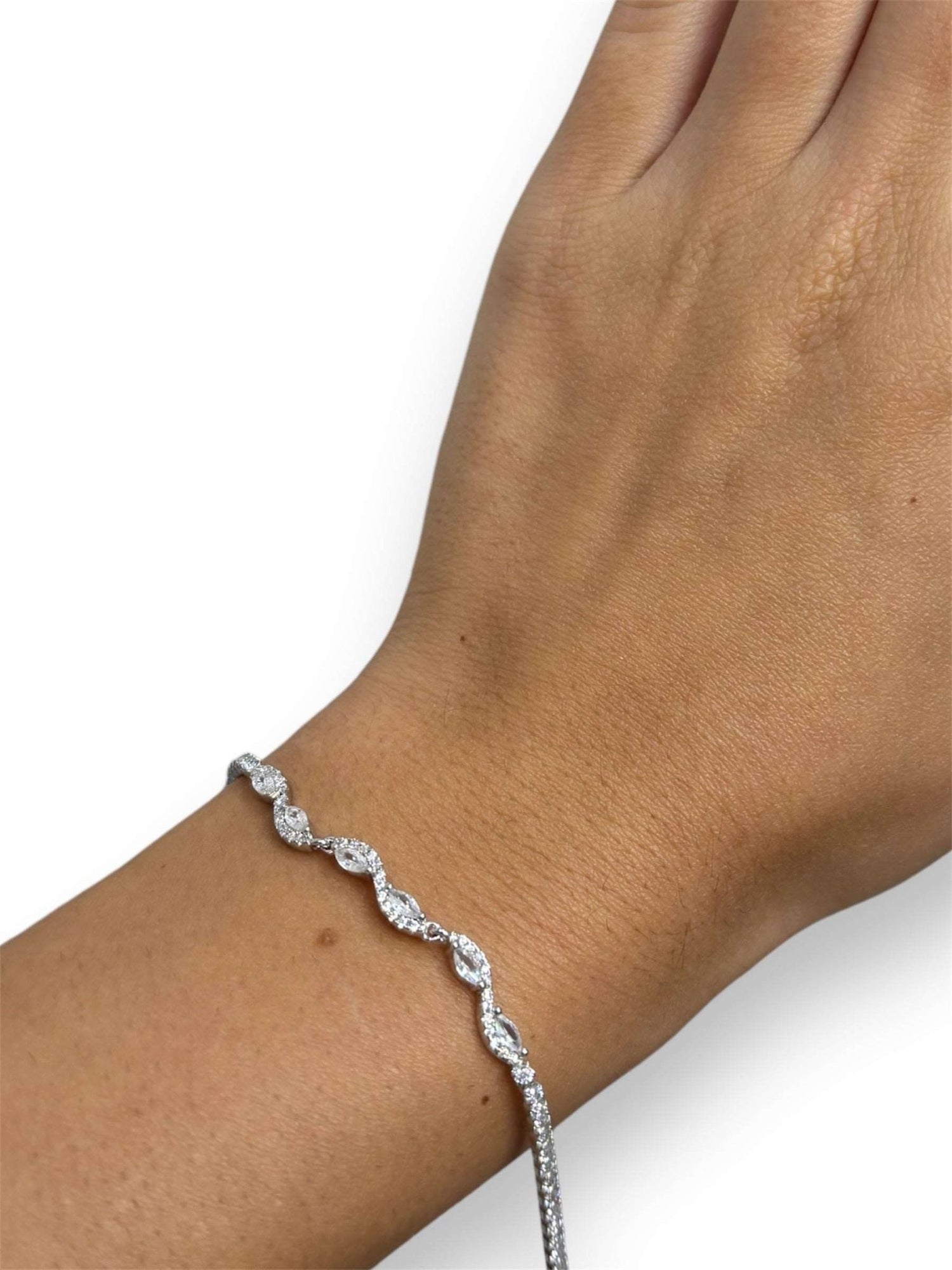 Bracciale tennis goccia argento 925 - SIddharta