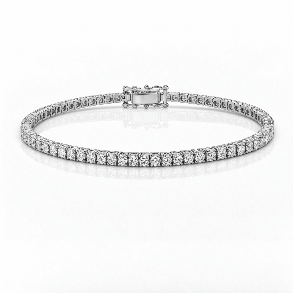 Bracciale Tennis in Argento 925 con Zirconi Brillanti – Chiusura di Sicurezza - SIddharta