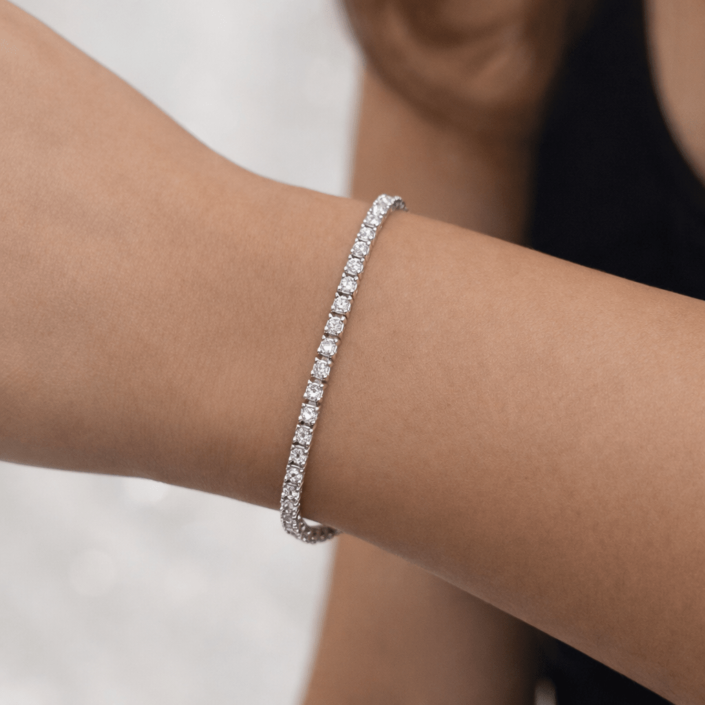 Bracciale Tennis in Argento 925 con Zirconi Brillanti – Chiusura di Sicurezza - SIddharta