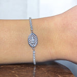 Bracciale tennis madonnina in argento 925 con zirconi - SIddharta
