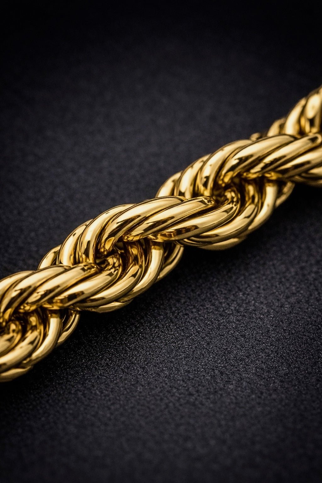 Bracciale Uomo Maglia Corda Acciaio Dorato – Catena Rope Elegante Regolabile - SIddharta