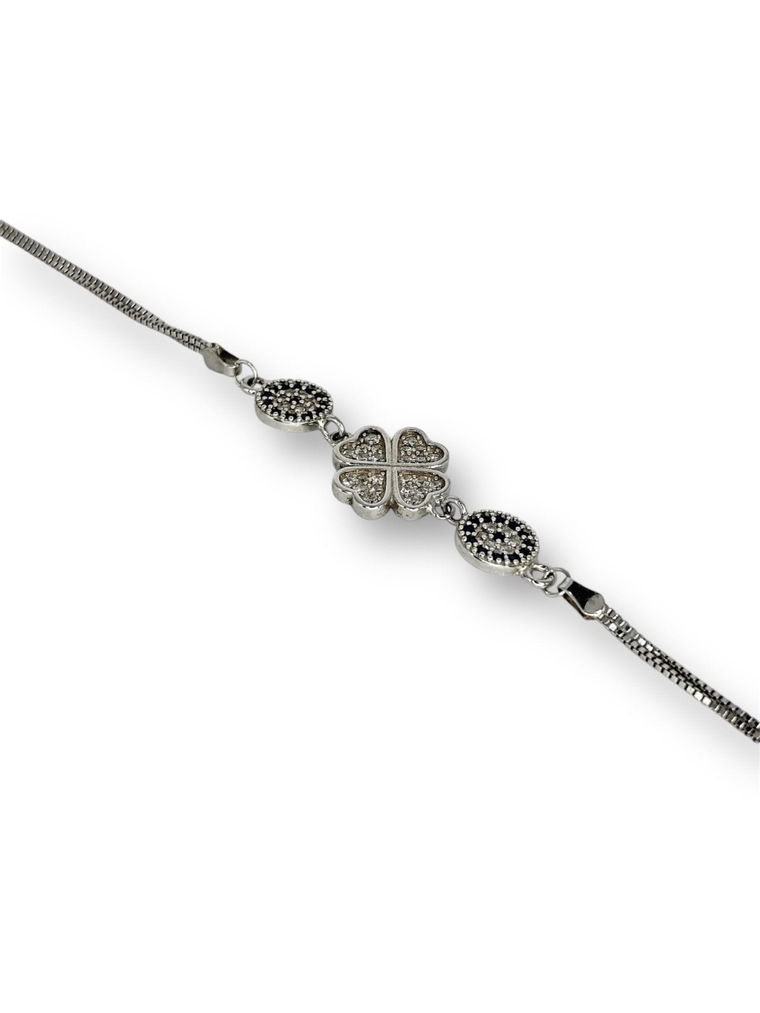 Bracciale zirconi portafortuna argento 925 - SIddharta