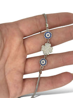 Bracciale zirconi portafortuna argento 925 - SIddharta